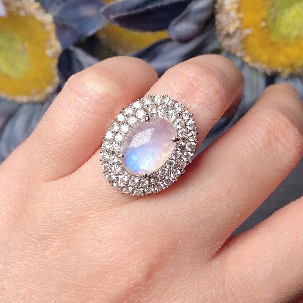 Clearancesterling Silver Moonstone Ring - image 2